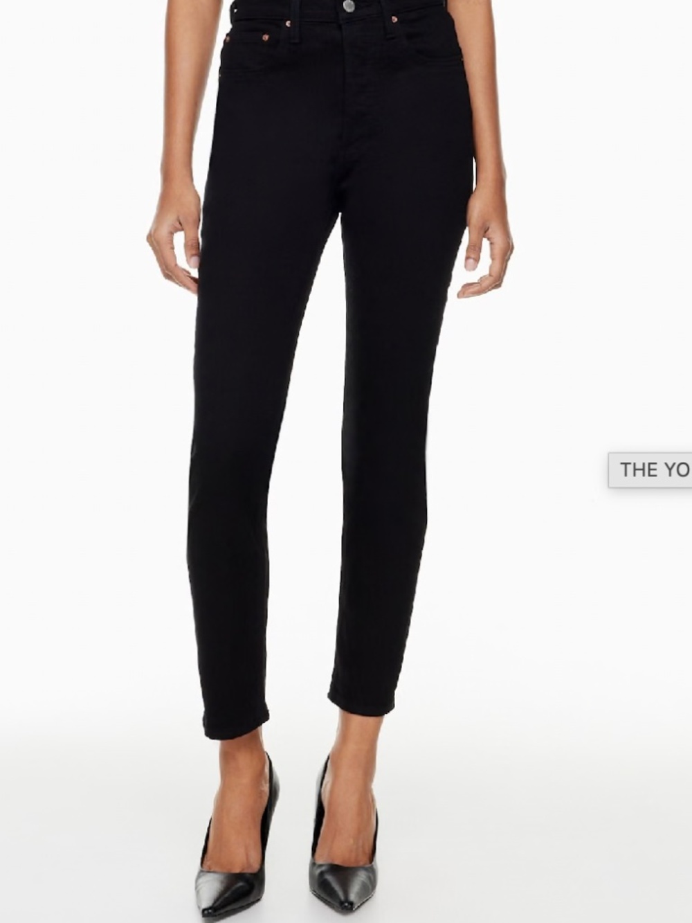 Aritzia Denim Forum Yoko High Rise Slim Black Jeans – 24